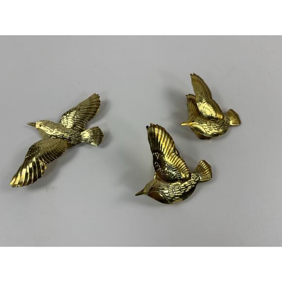 Luxe Gold Bird Wall Decor Set - Picture 3 of 13